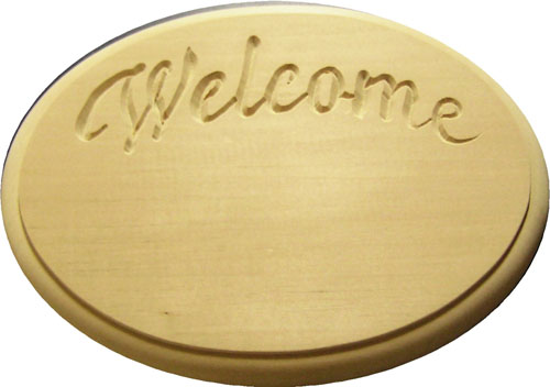 Oval Welcome Sign
